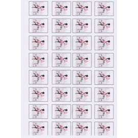 32 postzegels - frosty sheet